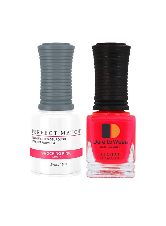 Lechat Soak Off Gel Nail Polish UV LED Gel Polish Shocking Pink PMS45 - Image 1