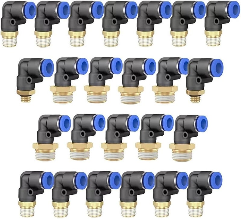 تركيب الكوع الهوائي PL8 03 توصيل بالضغط لربط أنابيب الهواء من النحاس والبلاستيك - Image 5