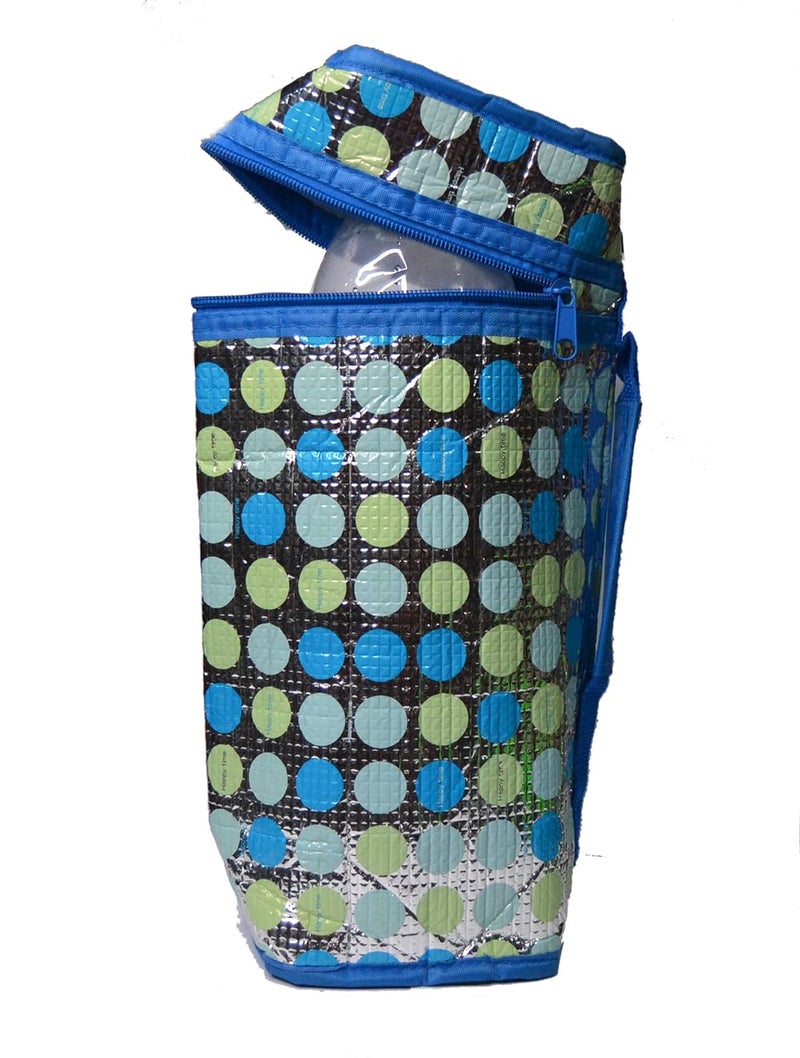 Water Bottle Tote Bag Blue - Image 4
