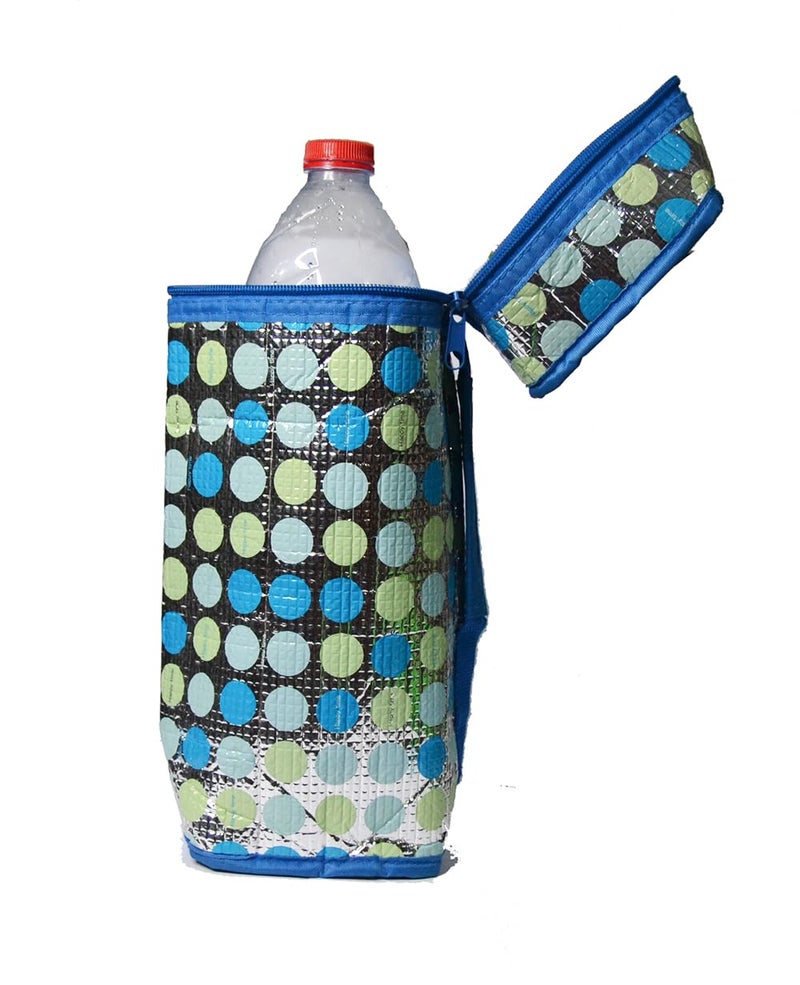 Water Bottle Tote Bag Blue - Image 2