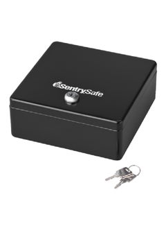 Solid Steel Keyed Cash Box Black 1kg KDS-1