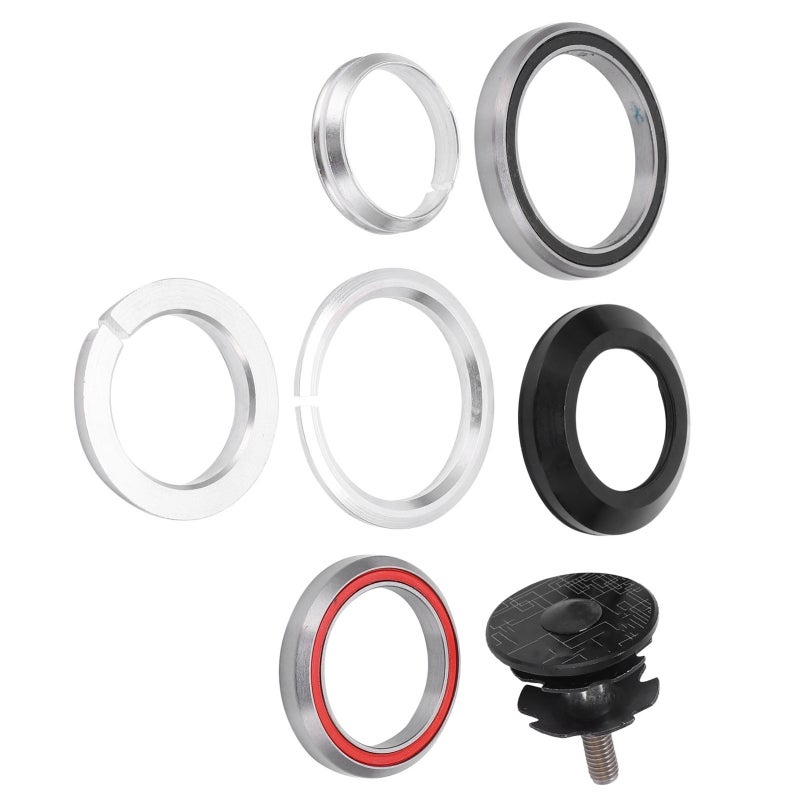 LeBycle Bicycle Headset 52mm Tapered 1.5 Inch Fork Double Bearing - Waterproof CNC Aluminum Alloy Bike Headset for Mountain Road Frames - Image 3
