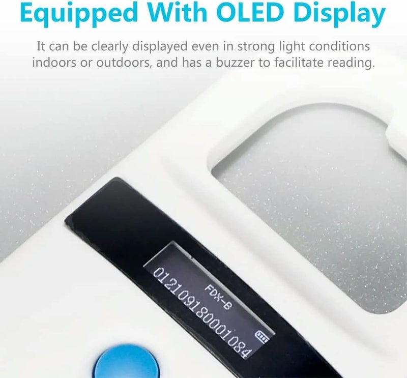 GOTOTOP Animal Chip ID Scanner Dog Microchip Reader with OLED Display Screen Supports FDX-B（ISO11784/11785） and EMID Microchips - Image 4