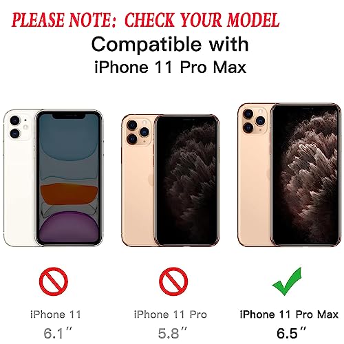 YmhxcY for iPhone 11 Pro Max Case Shockproof Dropproof Dust-Proof 3-Layer Durable Phone Case Heavy Duty Protection Phone Case Cover for Apple iPhone 11 Pro Max 6.5“ Blue and Orange - Image 2