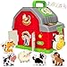 Ellinjan Montessori Learning Toys for 1 2 3 Year Old Boys Girls Musical Farm Animals for Toddlers 13 Interactive Barn Toy with Light Sound Birthday Gifts for Baby Kid Toddler Age 1218 Months - Image 3
