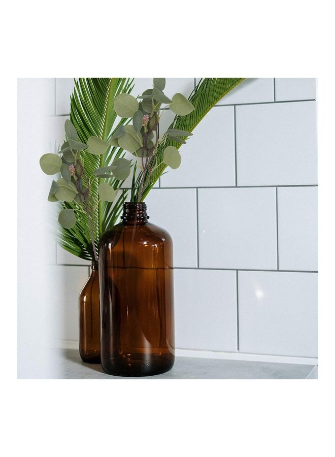 NIBEMINENT 5-Piece Artificial Eucalyptus Leave Stems Green/Brown  - Image 2