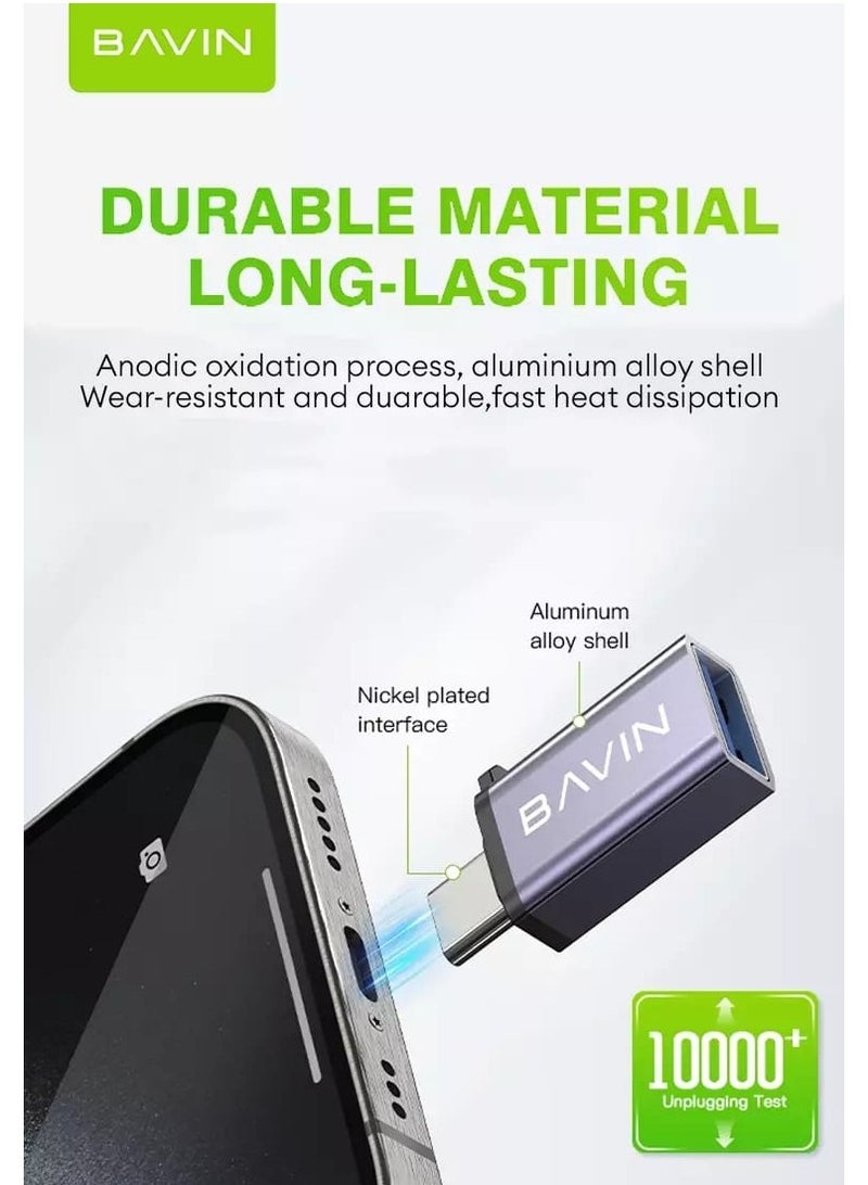 Bavin OTG Adaptor USB 3.0 Fast Data Transfer for Type-C Phones and Laptop Tablet Gamepad Printer Keyboard - Image 3