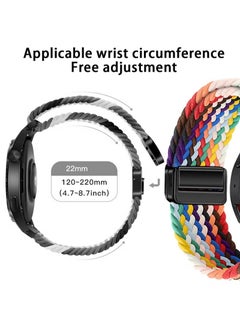 X-level 22mm Nylon Watch Straps Compatible With Huawei Watch GT 3 46mm/Huawei Watch 4/GT4 46mm/GT2e 46mm/GT2 46mm/Classic, Sport Nylon Strap Adjustable Replacement Band For Women Men  - Image 4