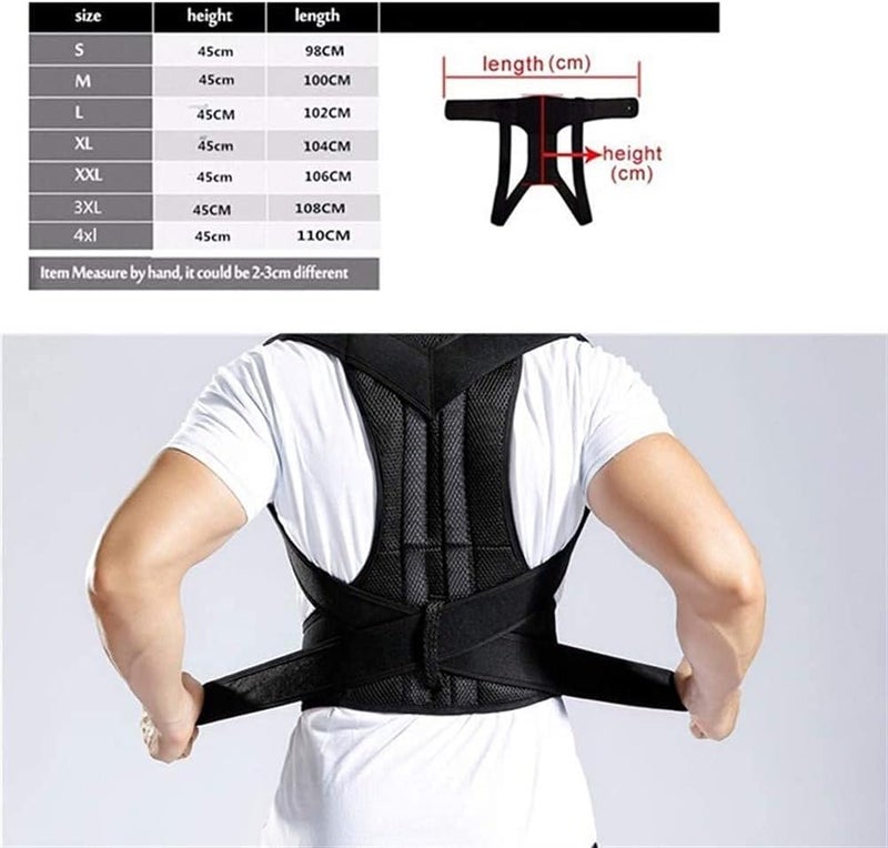 Posture Corrector Adjustable Adult Corset Back Therapy Shoulder Lumbar Brace Spine Support Belt Posture Correction for Men Women Back Posture,Medium,Medium,M - Image 2