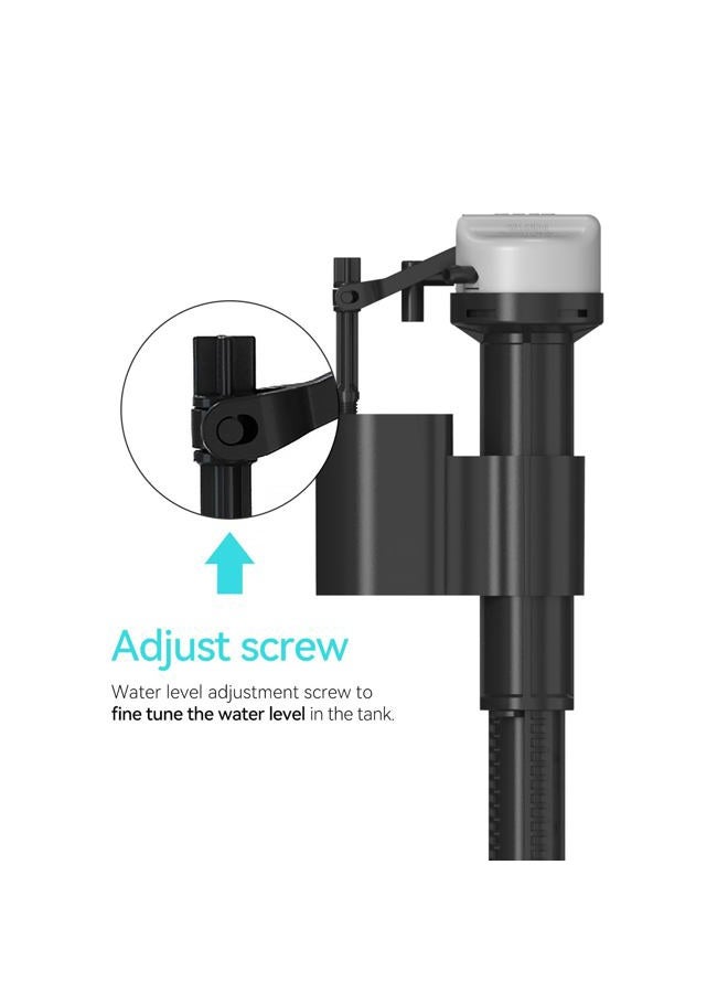RT A1250L Toilet Fill Valve Toilet Tank Parts Replacement Running Toilet Repair Kit Quiet Fill Anti-Siphon - Image 4