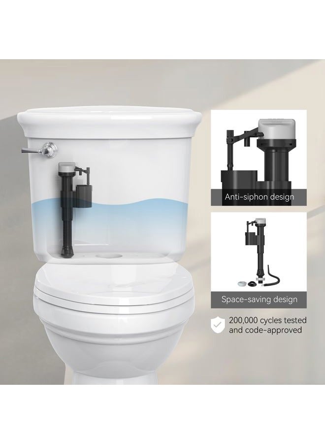 RT A1250L Toilet Fill Valve Toilet Tank Parts Replacement Running Toilet Repair Kit Quiet Fill Anti-Siphon - Image 3