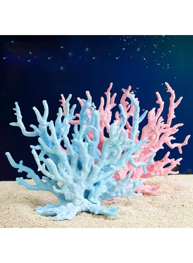 Artificial Aquarium Coral Ornament Plastic Fish Tank Plants Decoration for Aquarium Landscape (BLUE) - Image 3