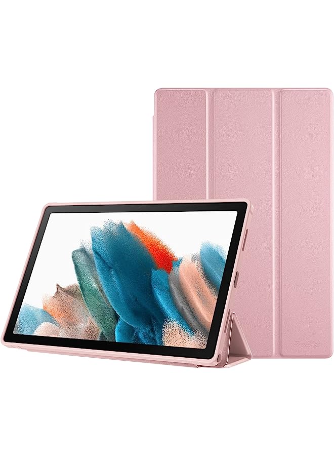 Procases Galaxy Tab A8 Case 10.5'' 2022, Slim Hard Back Case Trifold Lightweight Folio Protective Smart Cover For 10.5 Inch Samsung Galaxy Tab A8 2022 Release Sm-X200 Sm-X205 Sm-X207 –Pinkgold - Image 1