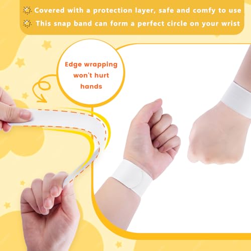 MCPINKY White Slap Bracelets Bulk, 72PCS DIY Snap Wristband To Do Slap Bracelet for Kids Party Favors Treat Bags Gifts Goodie Bag Stuffers - Image 3