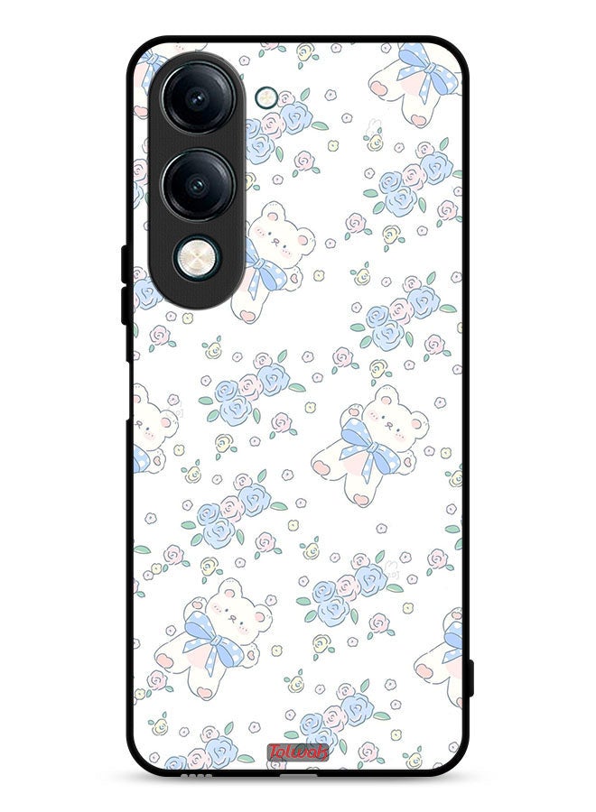 Tolwak vivo Y04 Protective Case Cover Cute Teddy Bear And Flowers Icon - Image 1