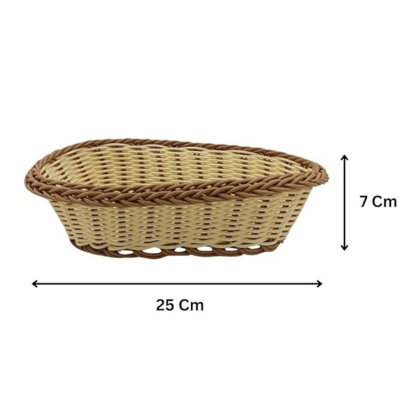 calldrishe Handwoven LongLasting Rattan Basket for Storage Organisation Cane Basket for Flowers Fruits Kitchen Home Organizer Decor Gift Hamper Basket Ideal for Picnics Parties Set of 3 - Image 3
