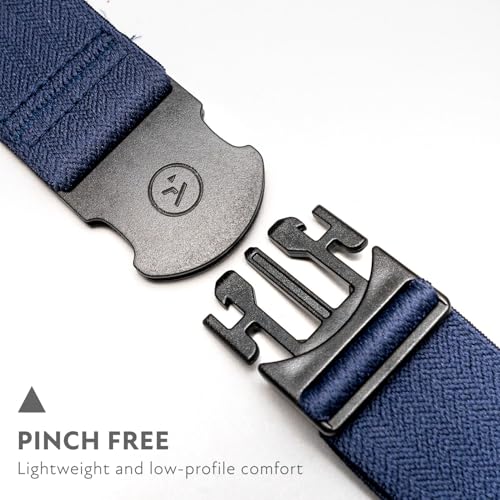 Arcade The Original Unisex Adventure Belt, Heavy Duty Elastic Webbing, Non-Metal Travel Friendly Buckle, Navy - Image 2