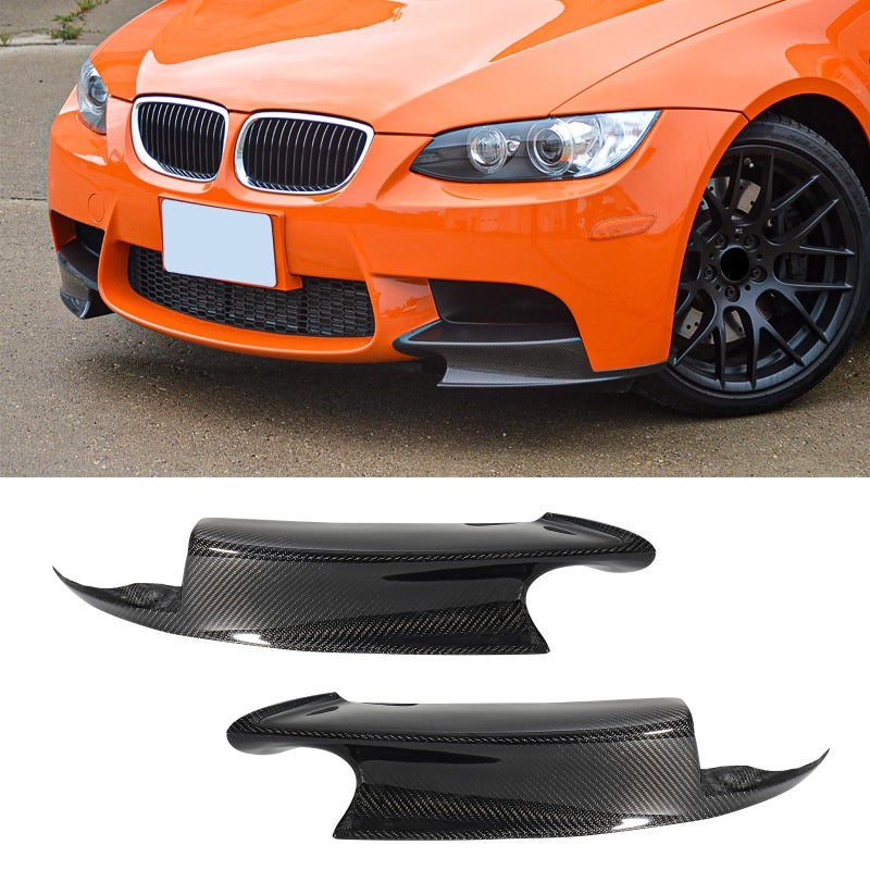 Fancemot Real Carbon Fiber Front Bumper Splitters Lip Compatible with BMW E90 E92 E93 M3 20062013