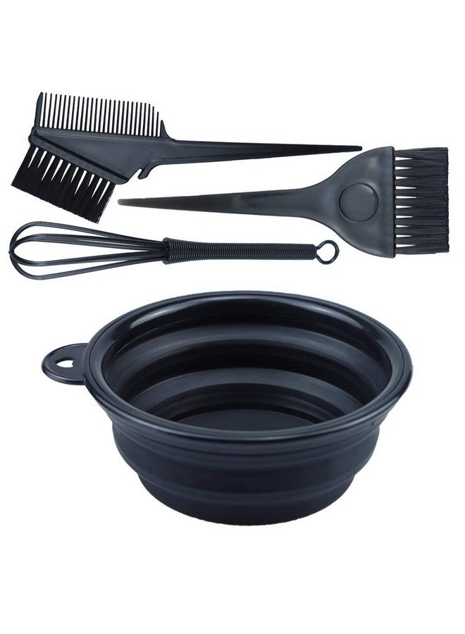 KOENWEENI 4PCS Hair Dye Kit Includes Hair Tinting Bowl Dyeing Brushes Sharp Tail Comb Mixer for DIY Hair Coloring Beauty Salon Tools Set - Image 1