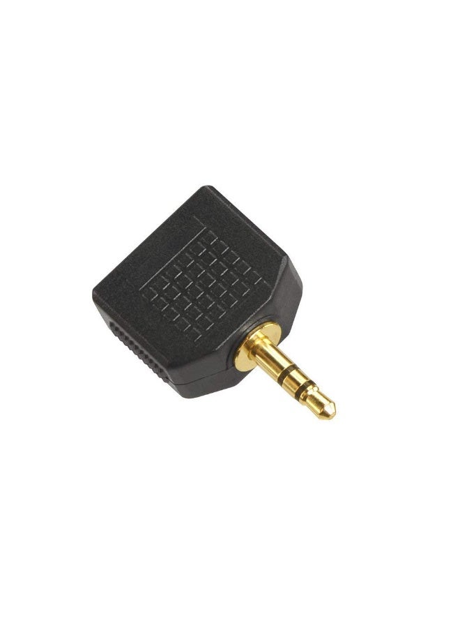 GNAFOTU 2 Pack 3.5mm Female to 2 RCA Male Stereo Audio Y Cable Bundle Gold Plated Adapter with 2-Pack 3.5mm Male to Dual 1/8 Inch Female Stereo Jack Adapter Y Splitter Headphone Converter - Image 2