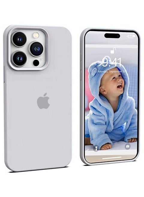 iPhone 15 Pro Mobile Case Cover with Soft Liquid Silicone Protection Anti-Scratch Shockproof Accessories Slim Protective Back Cover with Comfortable Hold Touch Feeling and Anti-fingerprint