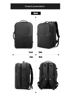 ARCTIC HUNTER B00382 Men Smart Detachable Design Waterproof Travel 17.3-Inch Laptop Backpack Bag, Black  - Image 3