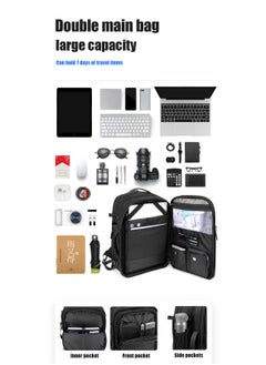 ARCTIC HUNTER B00382 Men Smart Detachable Design Waterproof Travel 17.3-Inch Laptop Backpack Bag, Black  - Image 5