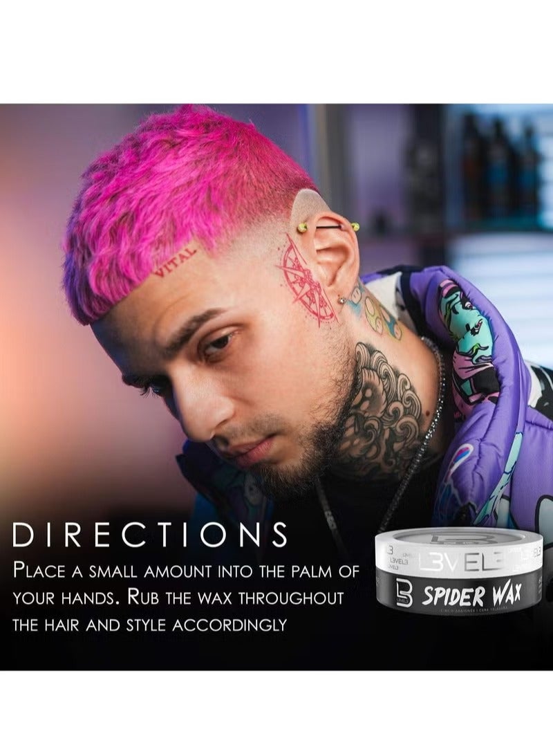 L3 شمع العنكبوت L3 المستوى 3 - يدوم طويلاً وثبات قوي يحسن حجم شعرك وملمسه - شمع شعر المستوى الثالث للرجال - Image 3