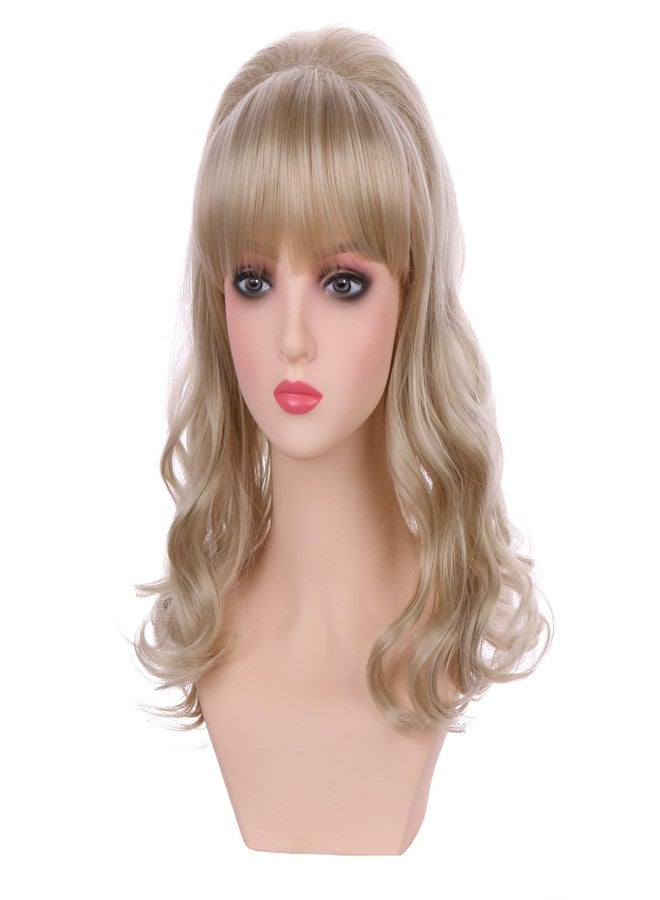 DUDUWIG Child Blonde Wig Kids Long Light Blonde Wavy Curly Wig Girls Wigs with Bangs Synthetic Hair Include Wigs Cap - Image 1