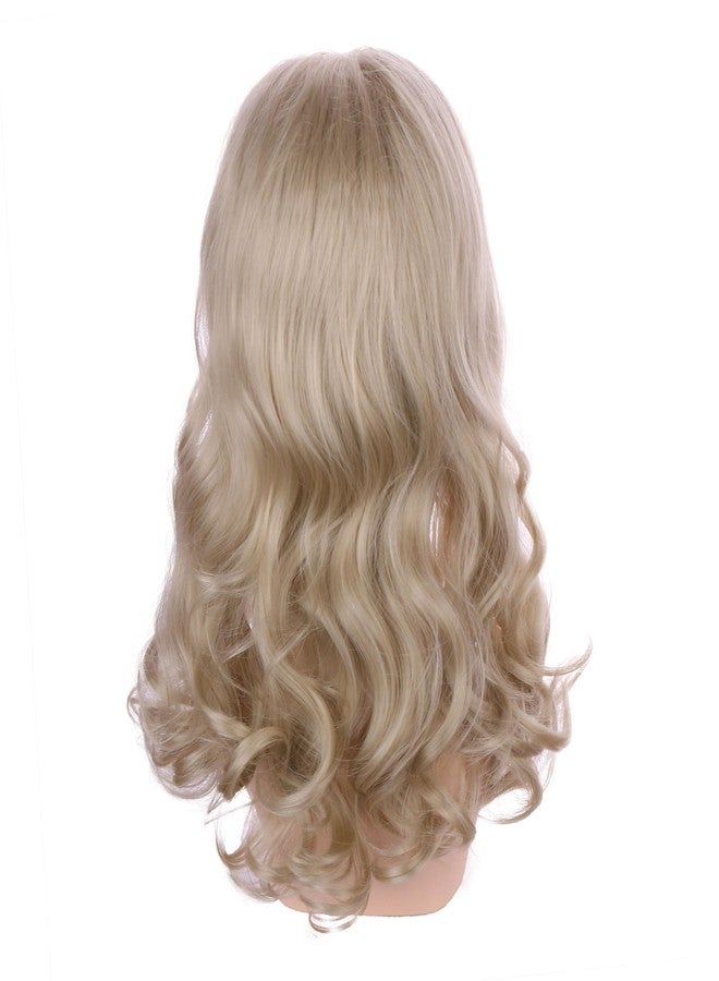 DUDUWIG Child Blonde Wig Kids Long Light Blonde Wavy Curly Wig Girls Wigs with Bangs Synthetic Hair Include Wigs Cap - Image 5