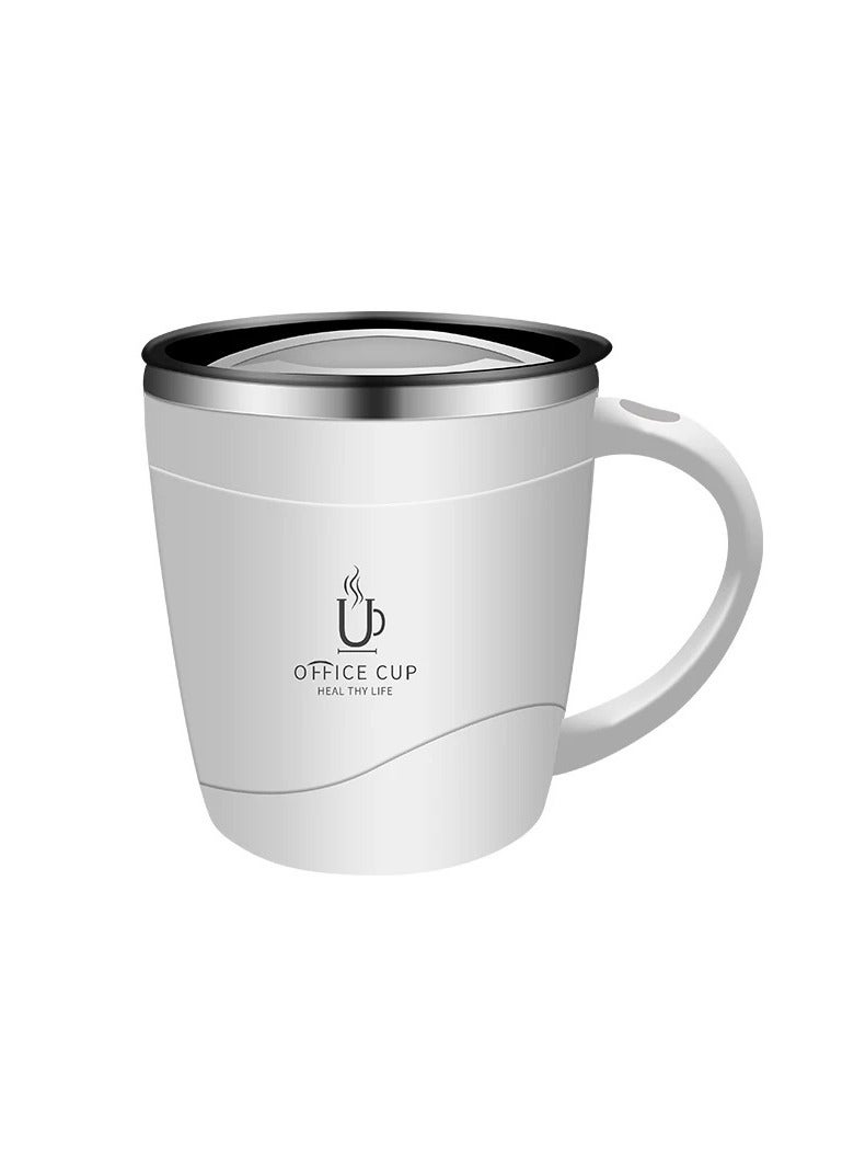 AROAQ Travel Coffee Cup, Hot and Cold High Capacity Travel Mug, Stainless Steel Reusable Leakproof Office Mug, Vacuum Insulated Double Wall Travel Tumbler for Hot Coffee Tea and Cold Drinks, White - Image 1