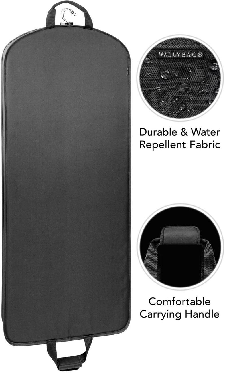 WallyBags® 60” Deluxe Travel Garment Bag Perfect for Dresses and Longer Clothes - Image 3