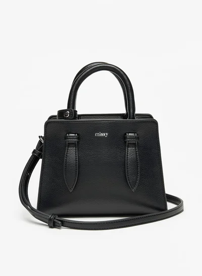 ميسي Missy Solid Tote Bag with Zip Closure and Double Handles
