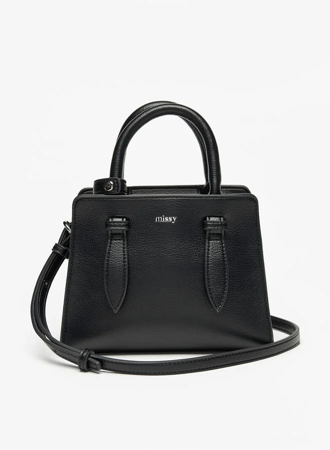 ميسي Missy Solid Tote Bag with Zip Closure and Double Handles