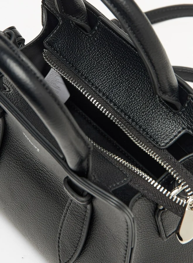 ميسي Missy Solid Tote Bag with Zip Closure and Double Handles
