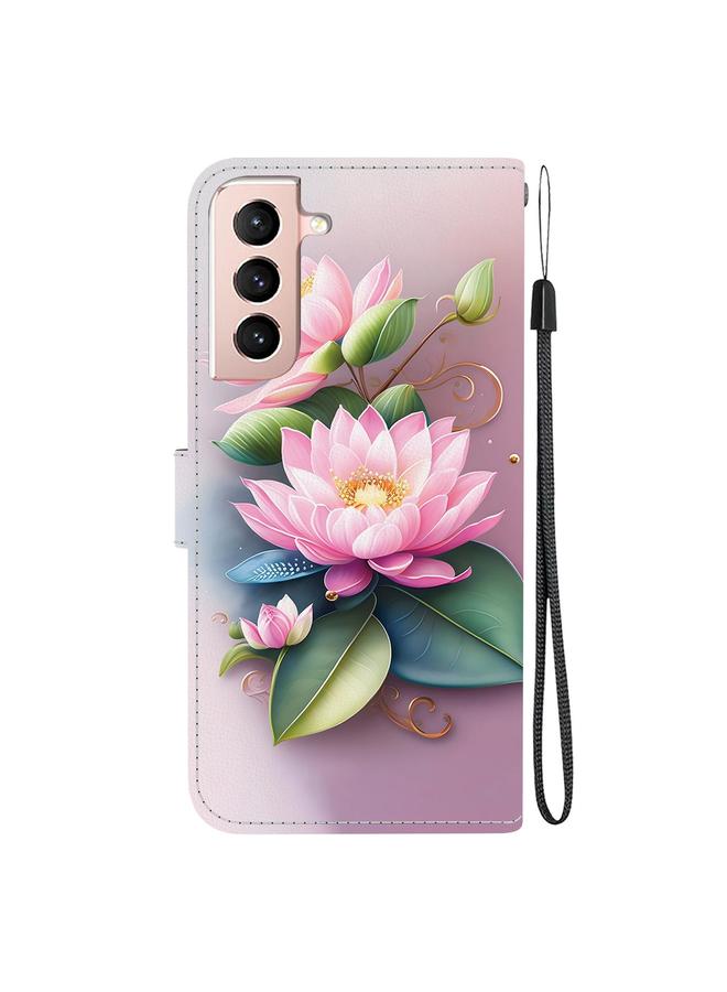 اس-توب جراب لهاتف Samsung Galaxy S21+ 5G جراب هاتف جلدي برسومات ملونة وملمس كريستالي - Image 3