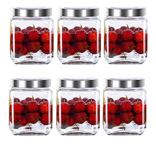 shreenath craft Canning &Ball Mason jam jar 500 ml Quilted Jelly Jars with Lids -Food Storage Container-Pulse Storage jar with airtight Rust Proof lid - Set of [ 6 pcs ] - Image 1