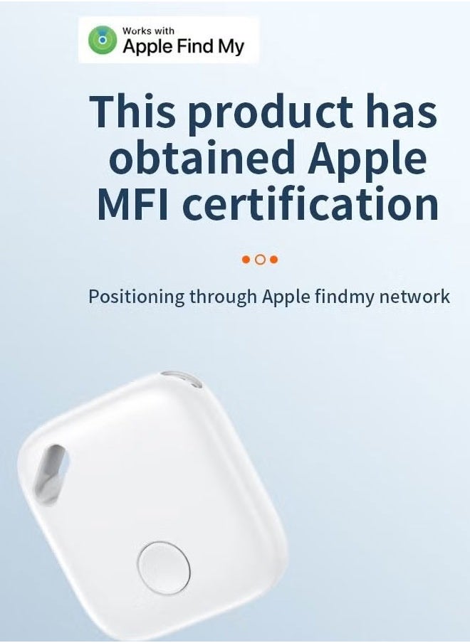 BOUND MOAT - Smart Bluetooth Tracker Key Finder Item Locator Tracking Smart Tag for Keys Bags Anti-lose AirTag iOS Compatible Support Apple Find My Without Monthly fees Waterproof White - Image 1