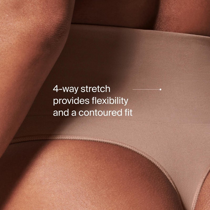 SPANX SPANXshape ExtraOrdinary Thong - Sculpting with Compression - Women's Shapewear Underwear - Recycled Nylon Fabric Blend - Cafe Au Lait - Medium - Image 4