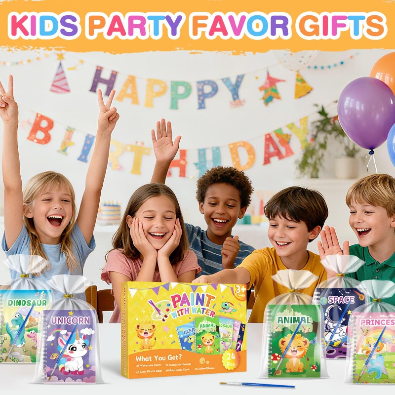 SOCOLER 24 Water Coloring Books for Kid Party Favors 3-5, Bulk Mini Water Painting Book for Toddlers Ages 4-8, Paint with Water Books for Boys and Girls - Image 5