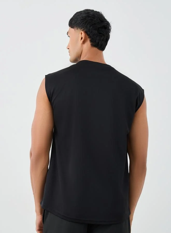 Styli Styli Men Solid Tank with Ribbed Neck