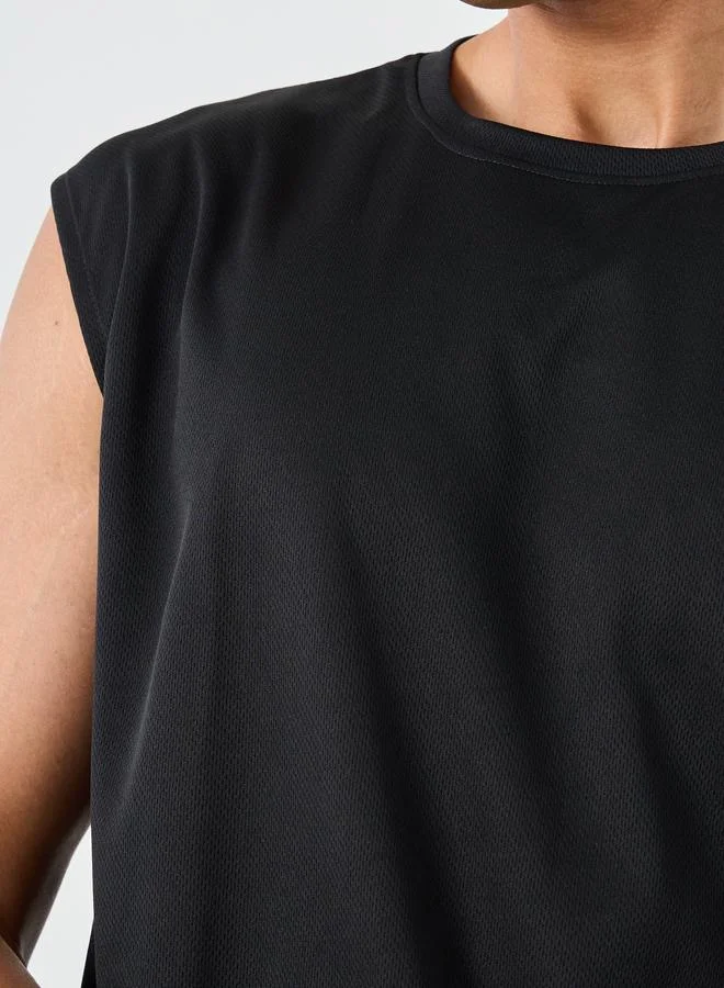 Styli Styli Men Solid Tank with Ribbed Neck