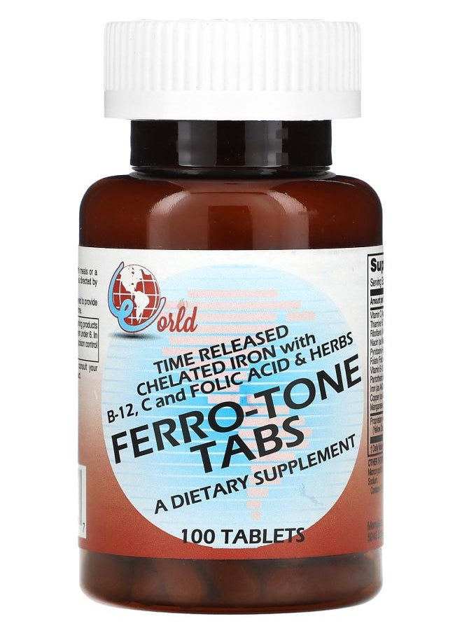 Ferro-Tone Tabs 100 Tablets - pzsku/Z7E75D53C06F254E590FCZ/45/_/1728489317/3ddc1fc7-e700-40d4-91e5-a553f54b512c