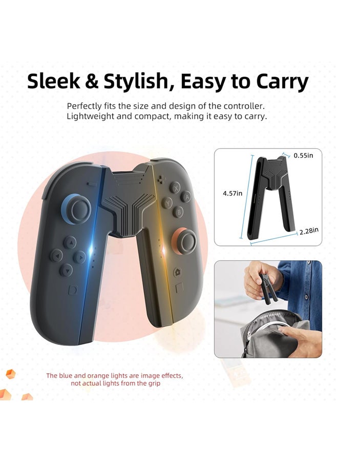 أوليون قبضة شحن لـ Nintendo Switch 2 Joycon، قبضة مريحة على شكل V مع إضاءة LED، كابل Type-C، خفيفة الوزن، إكسسوارات شحن سريع لـ Nintendo Switch 2 - Image 3