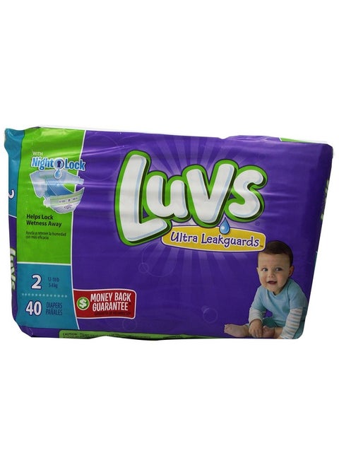 With Ultra Leak Guards Diapers Size 2 40 Count