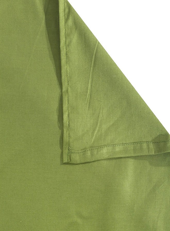 Swayam Pure Cotton Single Bedsheet with 1 Pillow Covers | Size 60 x 90 inch | 200 TC | Geometric Design | Soft Breathable Bed Sheet | Comfortable & Durable for Bedroom - Green - Image 5