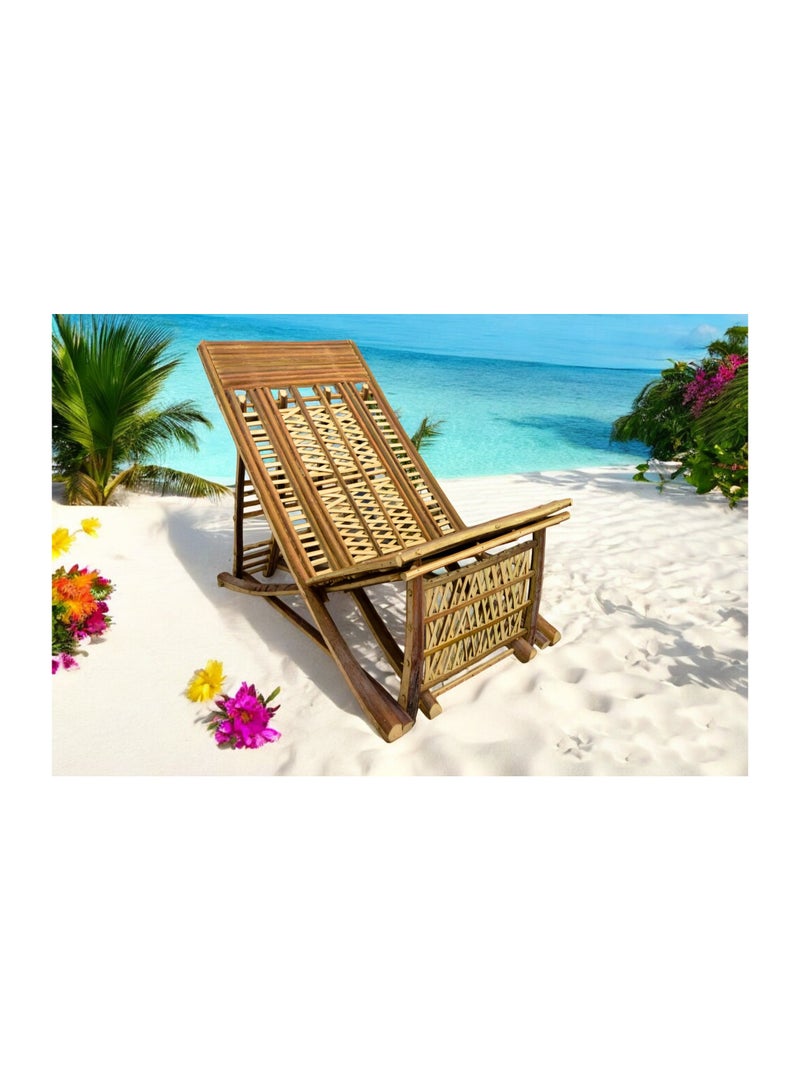 Eco-friendly palm frond beach chair handmade by Egypt Antiques