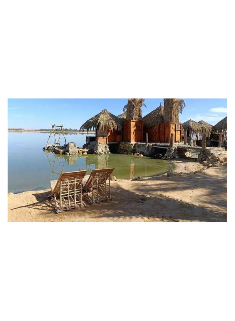 Eco-friendly palm frond beach chair handmade by Egypt Antiques