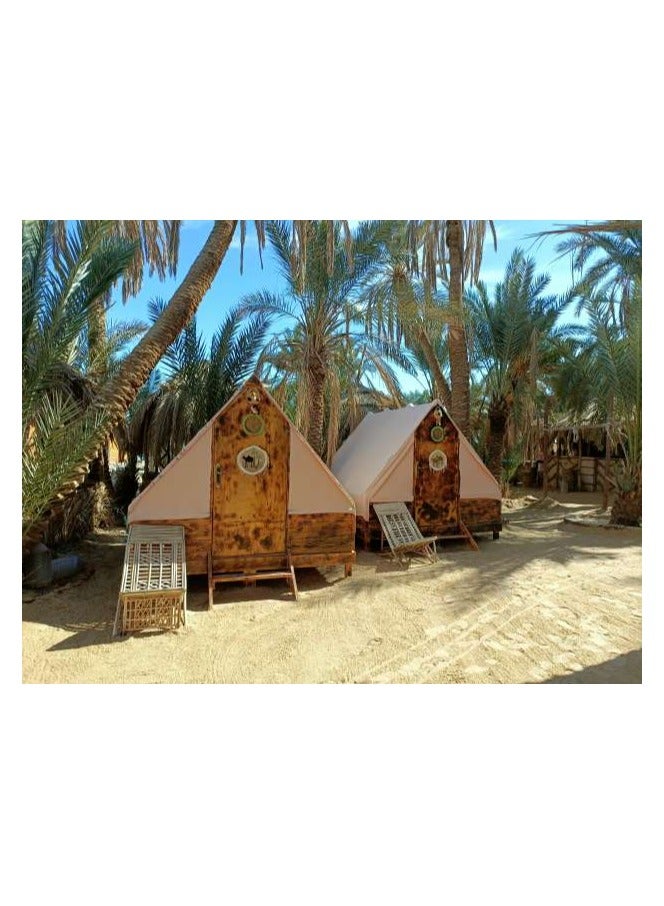 Eco-friendly palm frond beach chair handmade by Egypt Antiques
