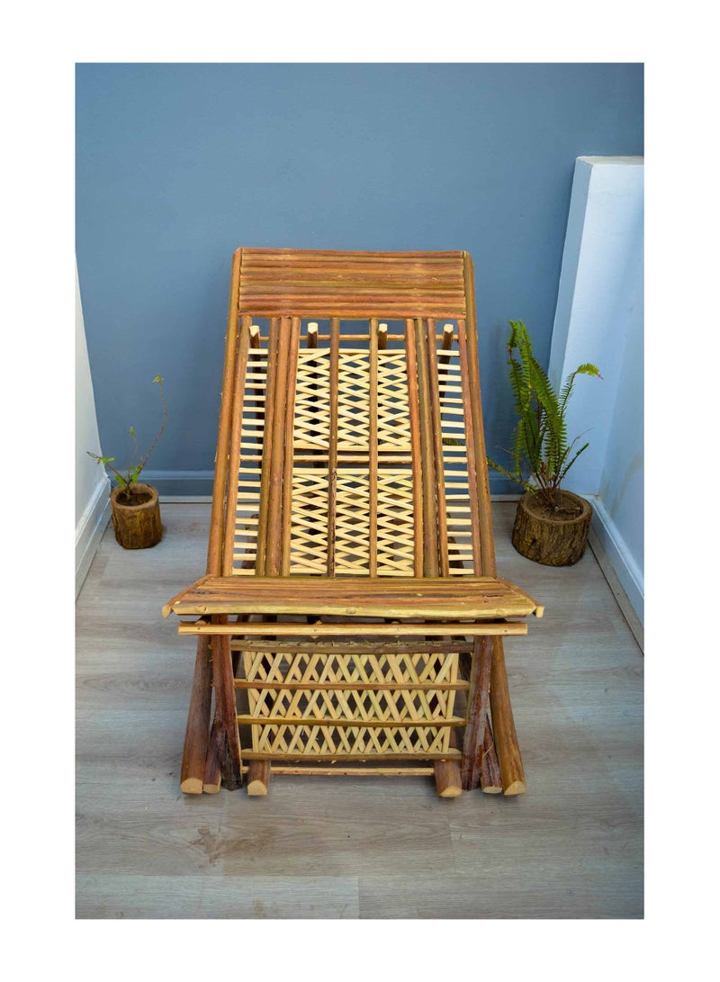 Eco-friendly palm frond beach chair handmade by Egypt Antiques